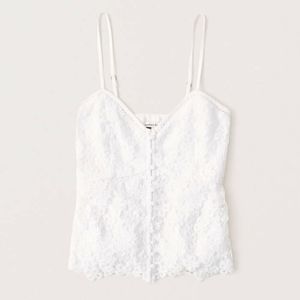 NWT A&F Lace Peplum Cami